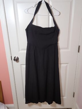 Black Halter Maxi Dress -